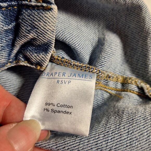 Draper James RSVP Light Wash Denim Sleeveless Jean Dress Midi Y2K Belted Size XL - Picture 4 of 10